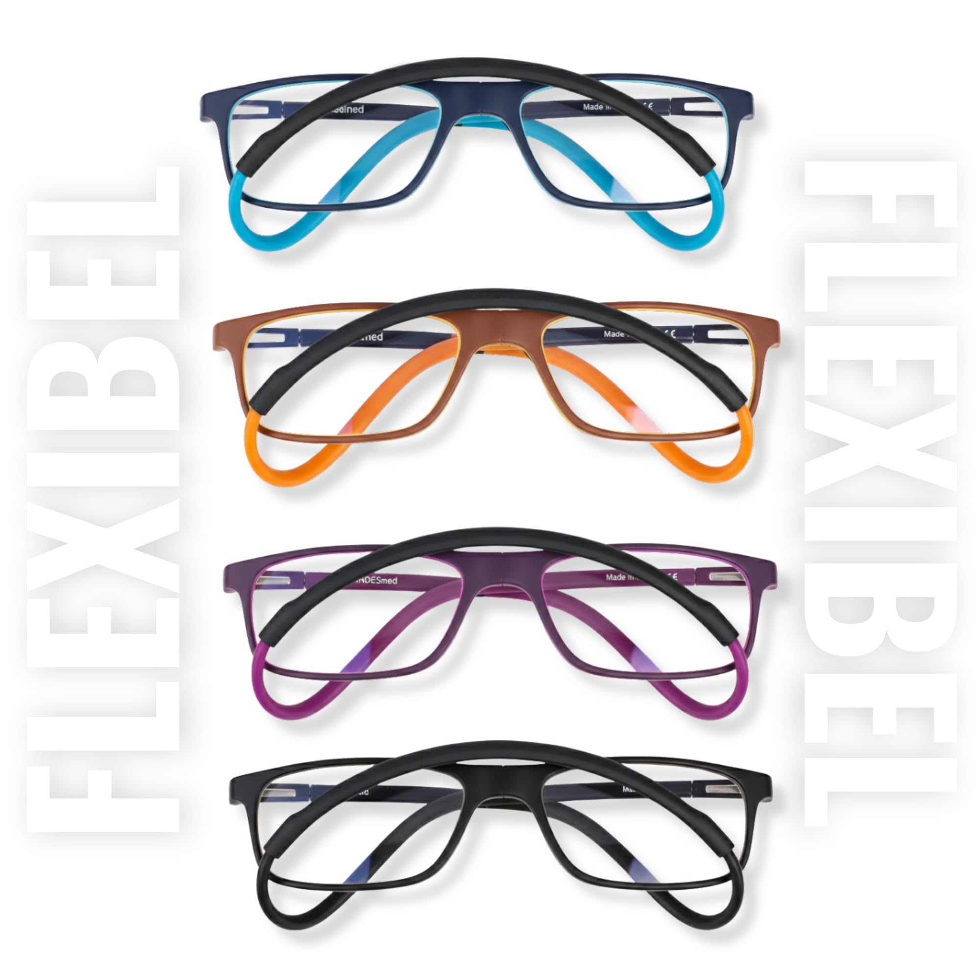 INDESMED – Magnetbrille Lesebrillen faltbare und verstellbare – Lesebrille blaulichtfilter herren und damen – Modern, Leicht & Clic brille mit magnetverschluss vorne