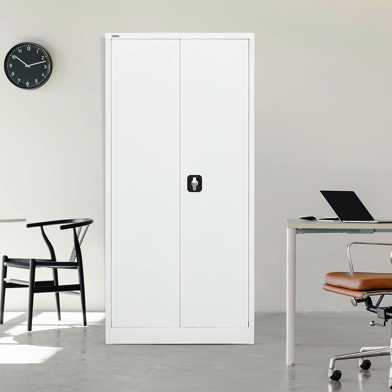 RIGID Steel Office Cupboard, Steel Filing with Shelves Storage Compartment