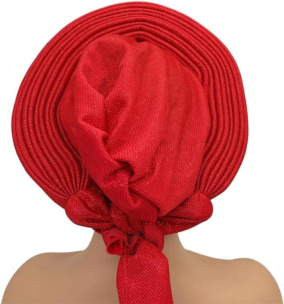 Dvbfufv Nigeria Wedding Party Headwear African Auto Turban Cap Women's Fashion Headwrap