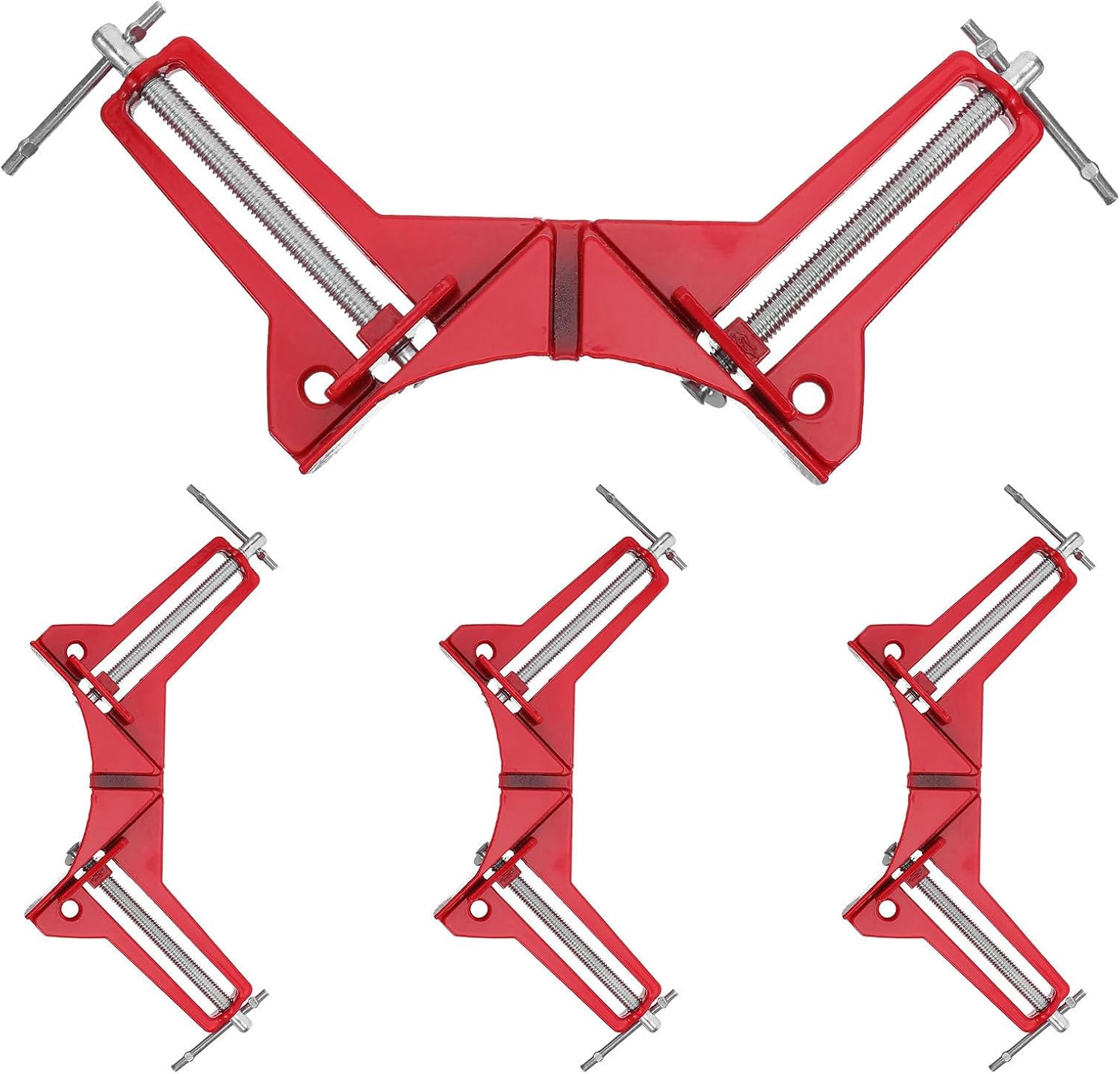 4pcs 90 Degree Right Angle Clamps for Woodworking and Aquarium Setups, Aluminium Alloy Adjustable Corner Clamps with Rust and Corrosion Resistant Secure Fit for Glass and Picture