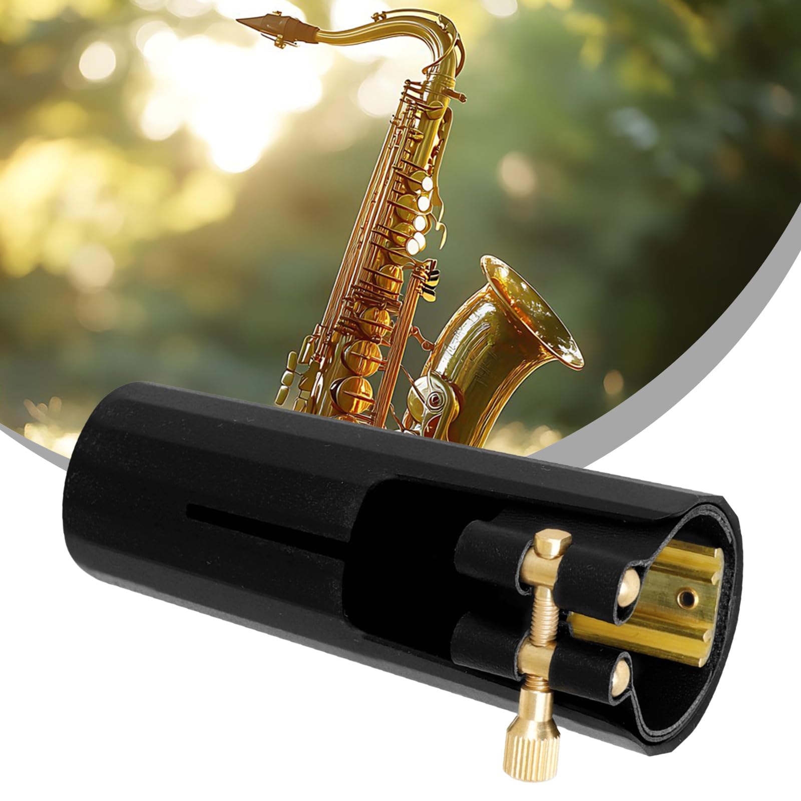 Tenors Saxophone Mouthpiece Ligature Caps Clip Leather Ligature Fastener & Caps Woodwind Instrument Accessory