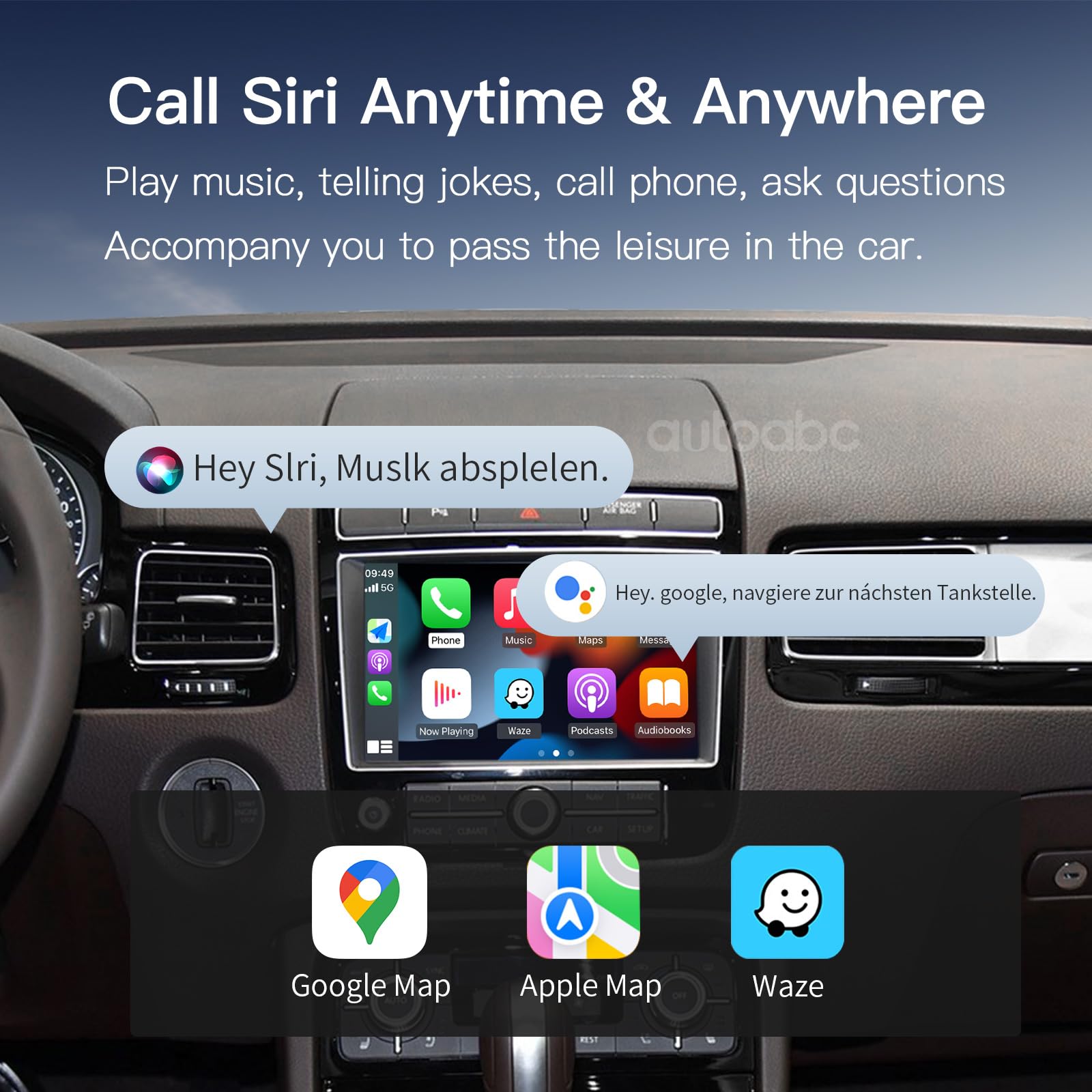 Kabellos Carplay/Android Auto Modifikation Modul für Volkswagen Touareg RNS850 2011-2018 Unterstützung Mirrorlink und OEM Auto Funktionen