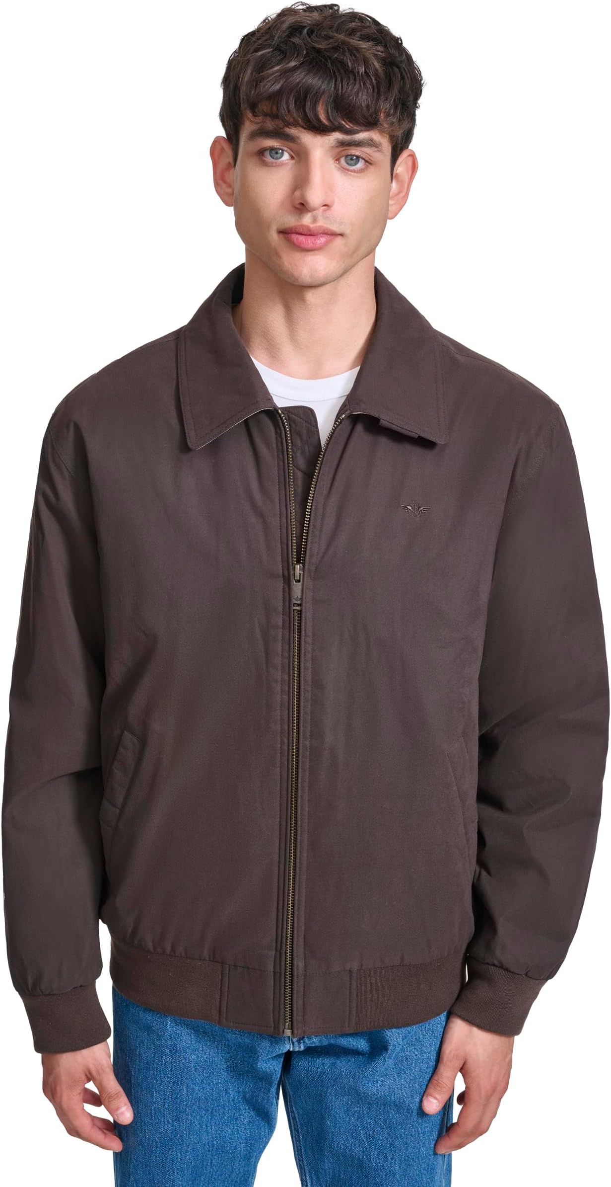 Dockers Men's Microtwill Golf Bomber Jacket