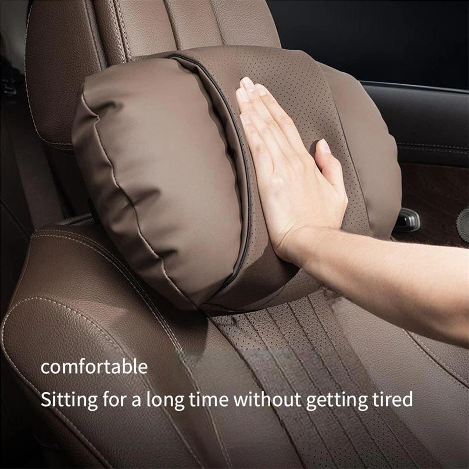 Reposacabezas Coche Reposacabezas de cuero, cojines transpirables para la cintura y almohadas cervicales compatibles con General Motors.(E style)