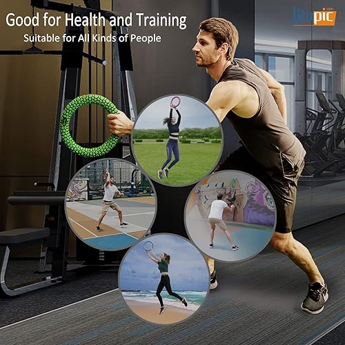 Miniatura 10 de Aros deportivos hinchables, herramienta de entrenamiento de coordinación de ojos y manos, equipo deportivo, herramienta de entrenamiento de Amarillo