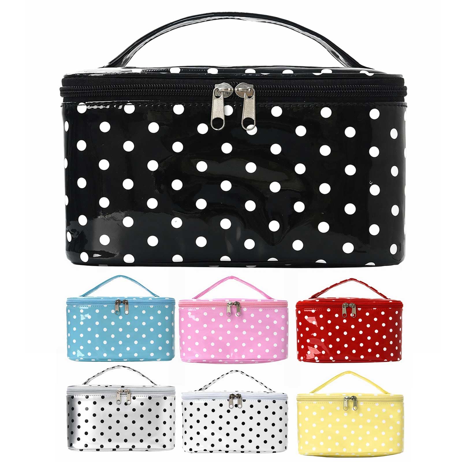 Damski PU Polka-Dot Boho Tote organizer różowy