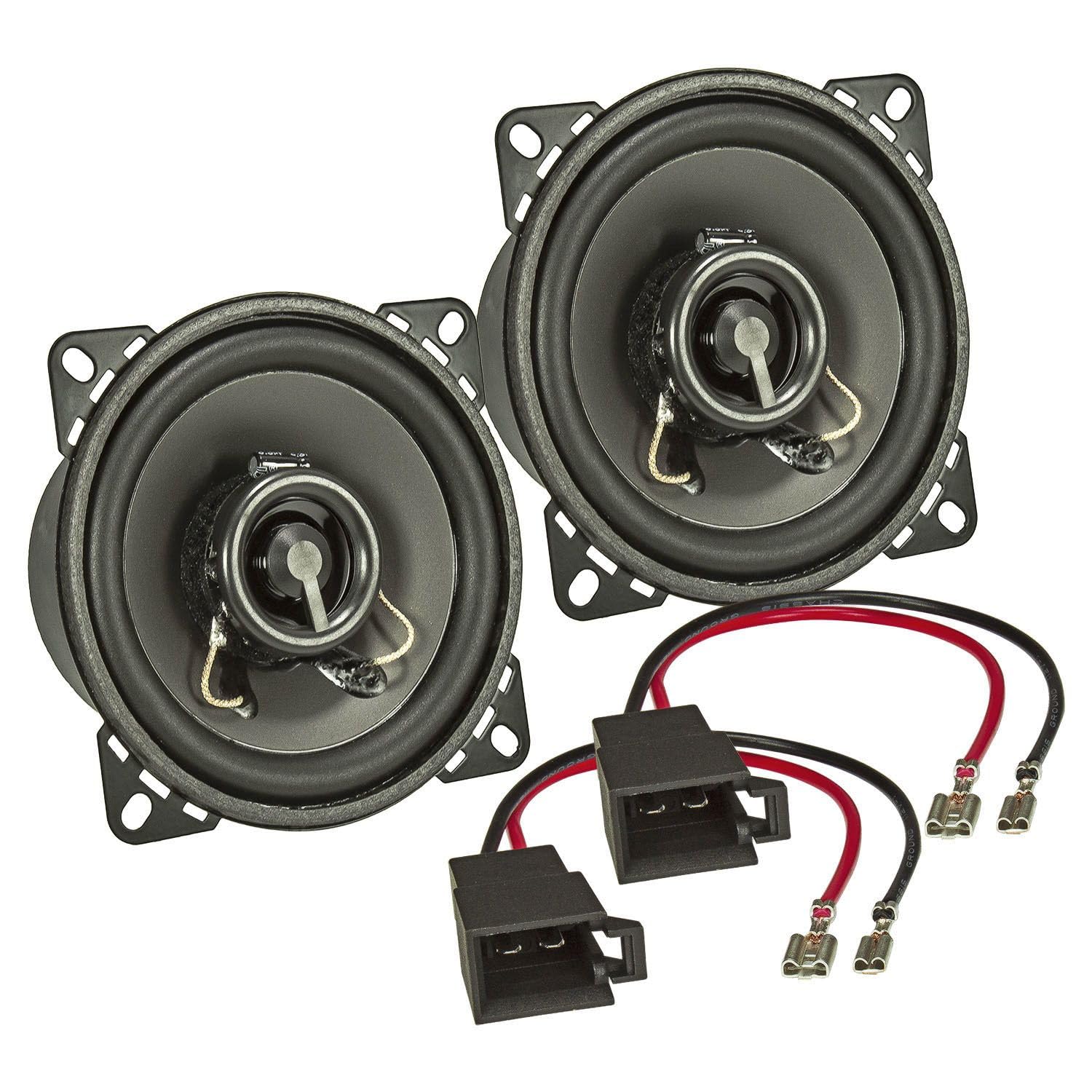 tomzz Audio 4042-000 TA10.0-Pro Lautsprecher Einbauset kompatibel mit VW Golf T3 T4 Polo Porsche 911 100mm Koaxial System