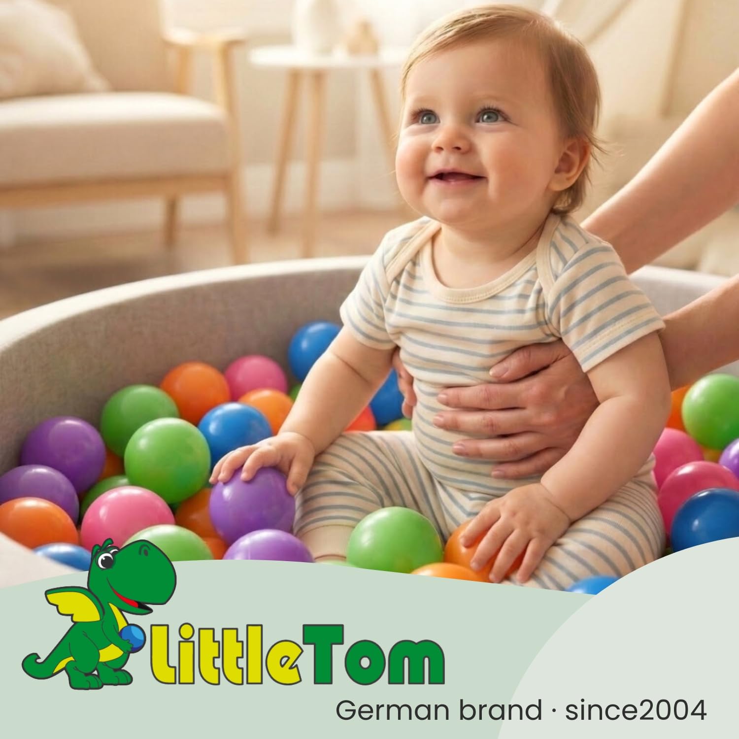LittleTom 50 ma?ych plastikowych kulek Ø 5,5 cm ?rednicy dla dzieci namiot do zabawy balanowa | zabawa dla dzieci maluchów niemowl?t | wielokolorowe mieszane kolory ró?owy fioletowy pomara?czowy niebieski zielony | sprawdzona jako??