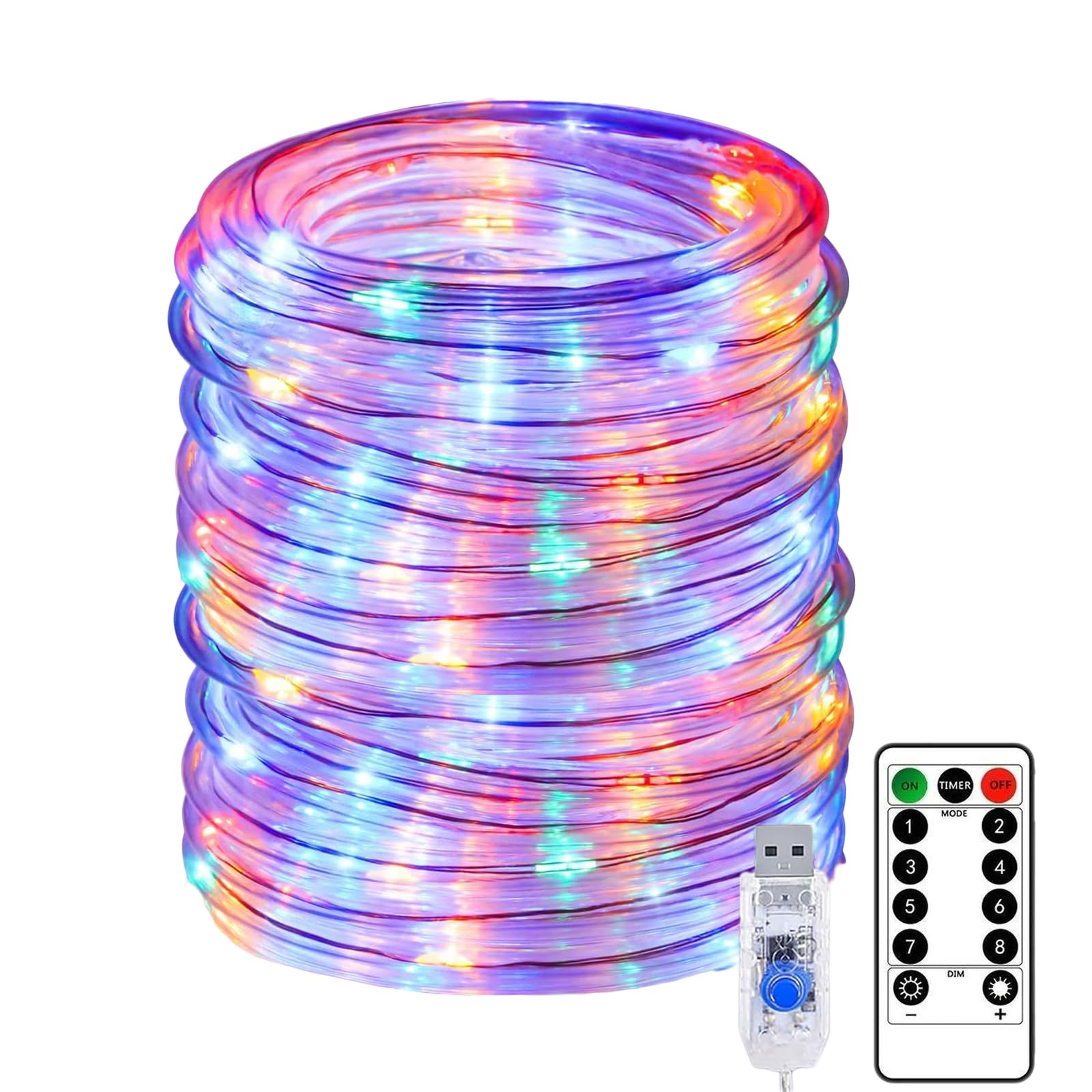 Rope String Lights,KINGCOO Waterproof 20M 200LED Copper Wire Tube Pipe ...