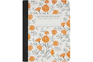 Decomposition California Poppies College Ruled Composition Notebook