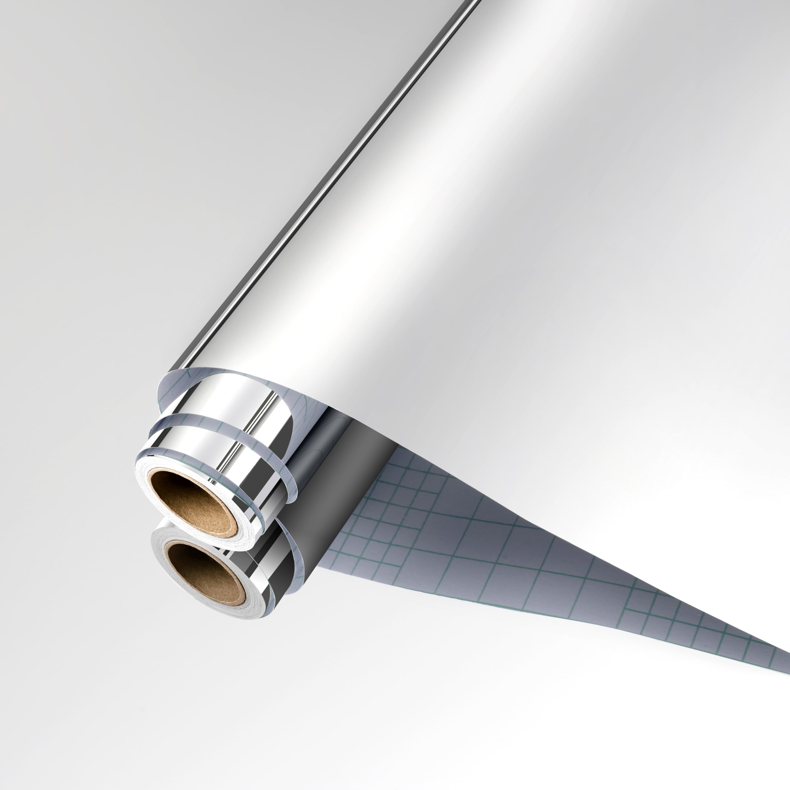 ReWallpaper Silber Klebefolie Möbel Spiegelfolie Selbstklebend Tapete 60CMx5M Spiegelfolie Wandspiegel Rolle Spiegeltapeten Wand Badezimmer Küche Wasserfest Spiegel Dekorfolie für Basteln