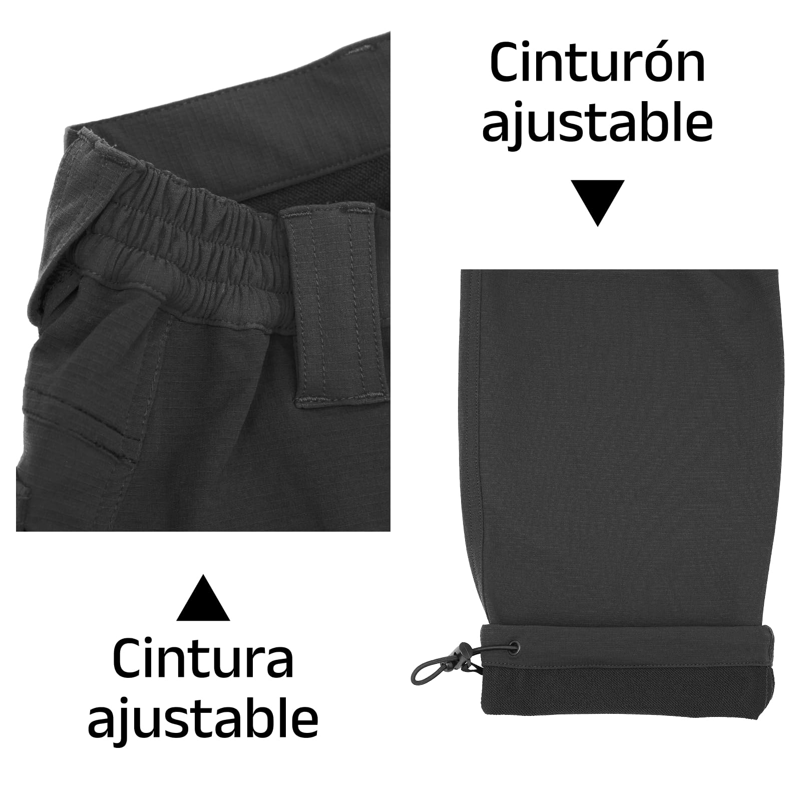 WORK IDEA Pantalón Impermeable Hombre para Senderismo, Softshell Elástico Transpirable y Suave, Pantalón de Trekking, Montañismo y Ocio