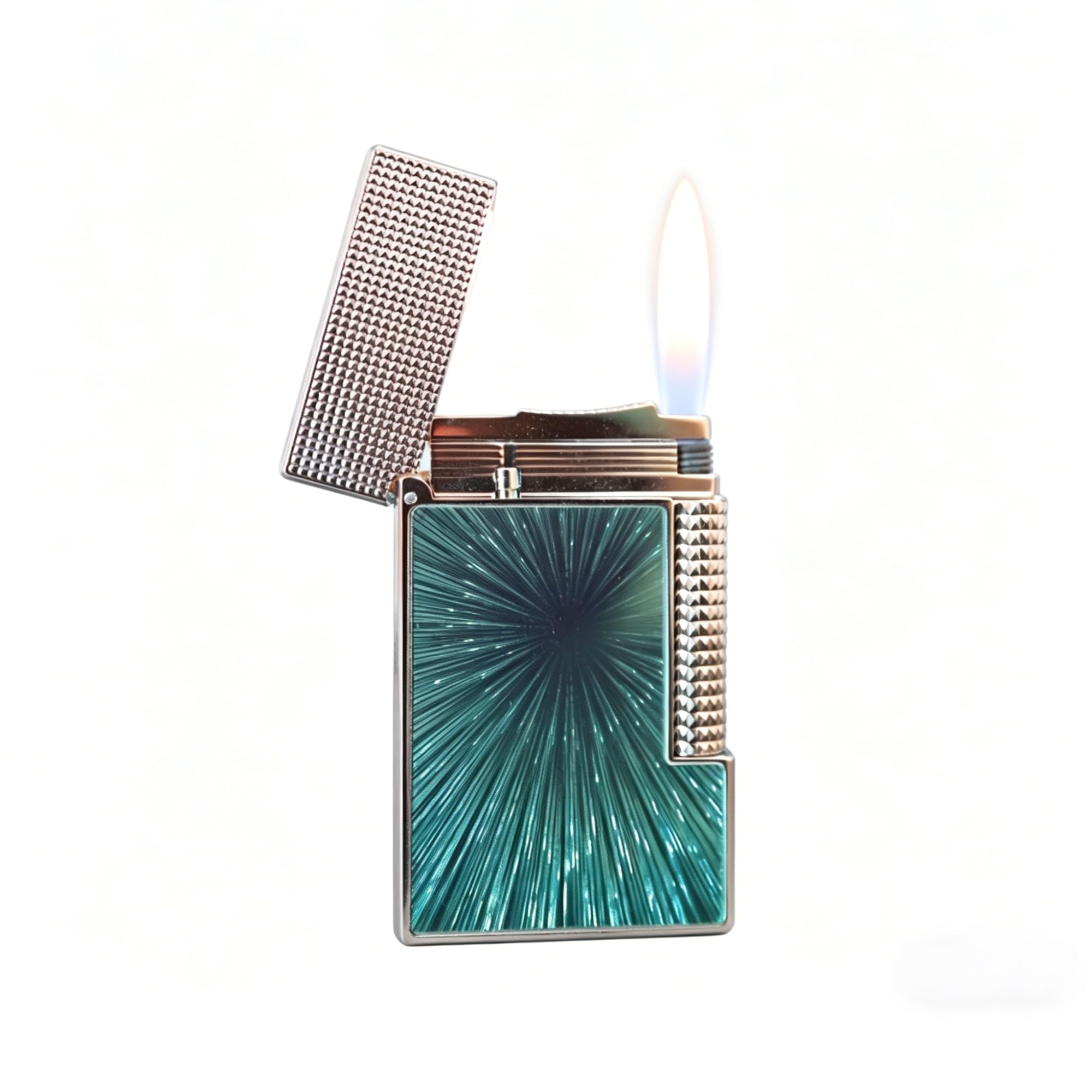 Briquet haut de gamme laiton rechargeable butane flamme douce
