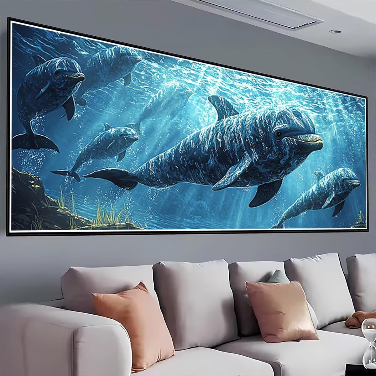 Diamond Painting Adulti, Diamond Painting Delfino 50x130cm, Regalo -2376