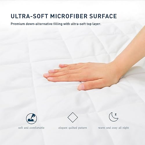 Miniatura 6 de Yuurom Protector de colchón térmico tamaño Queen de 60 x 80 pulgadas, protector de colchón eléctrico de doble control, 10 ajustes de calor,