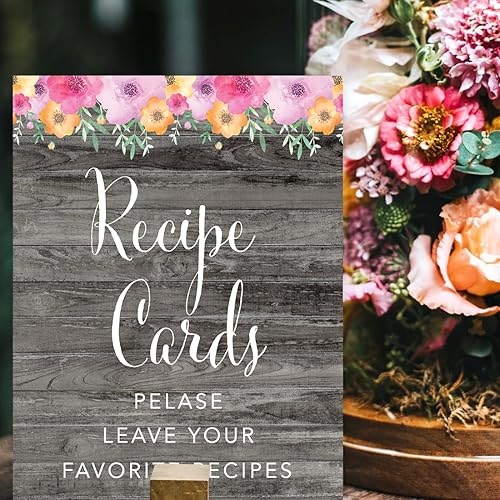 Miniatura 10 de Andaz Press Carteles de fiesta de boda, rústico gris madera rosa flores florales, 8.5 x 11 pulgadas, por favor llévate a casa un suculento y deja