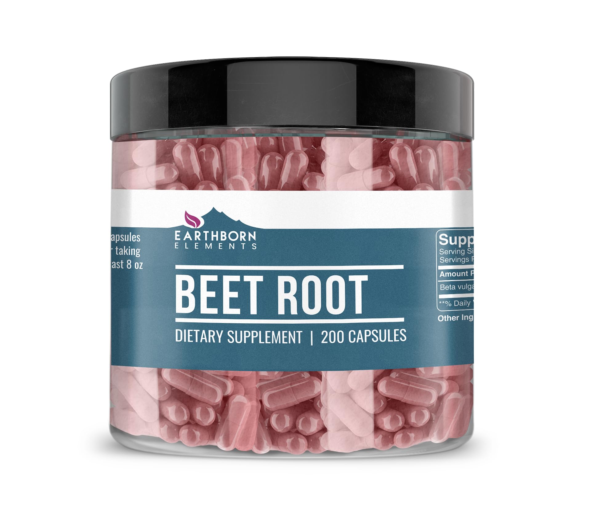 Earthborn Elements Beet Root 200 Capsules, Pure & Undiluted, No Additives