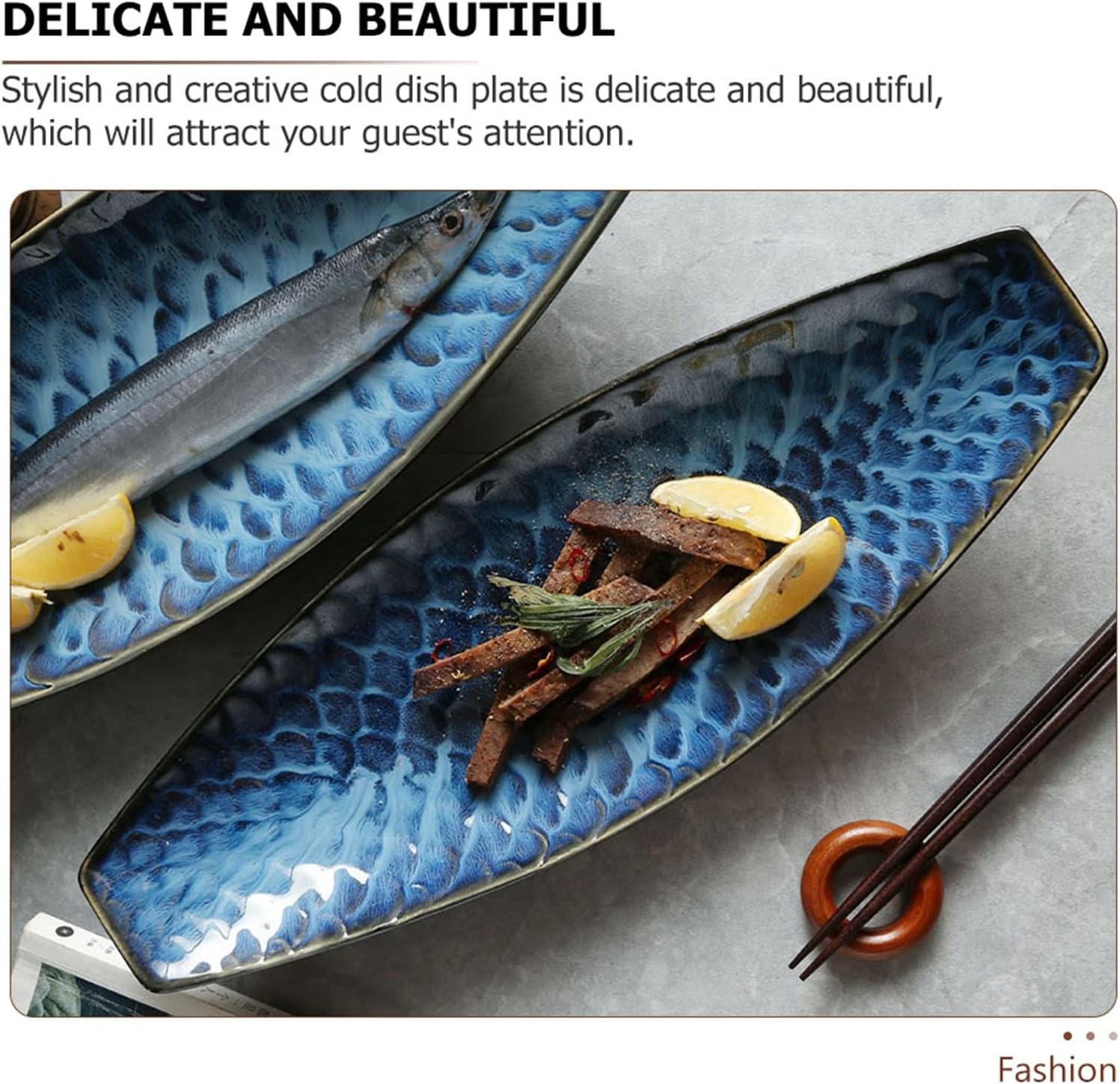DNCG Ceramic Plates Sushi Plate Snacks Appetizing Snacks Plates