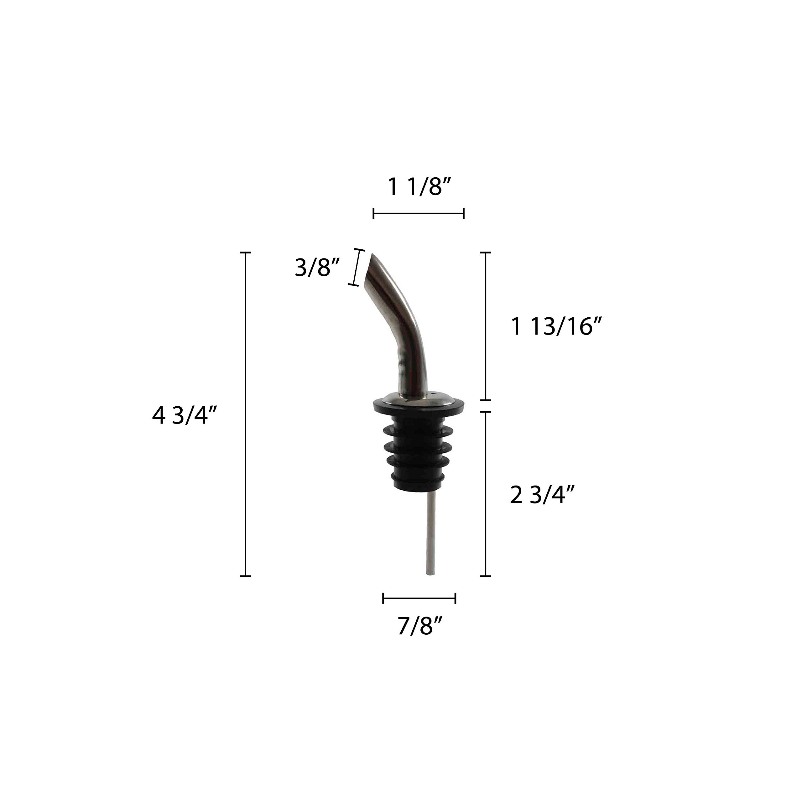 Thunder Group Stainless steel gooseneck liquor pourer, fast flow, comes in pack of 12