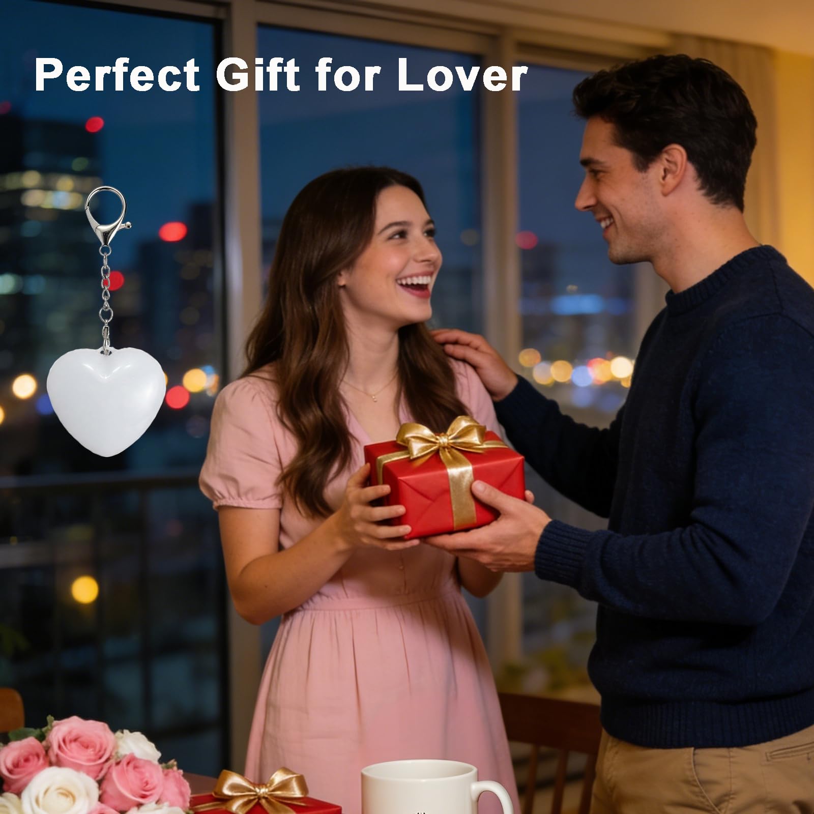 2Pcs Purse Light Handbag Light for Valentines Day Rechargeable Heart Purses Lights for Inside Purse Automatic Touch Sensor — view 6