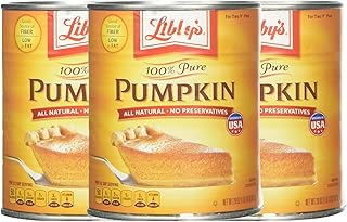 100% Pure Pumpkin, Canned Pumpkin Purée, 29 oz Cans, 3 Pack – Baking Ing...