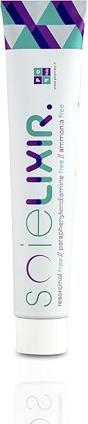 Soielixir Tinta Permanente per Capelli in crema SENZA Resorcina, Parafenilendiammina e Ammoniaca 93 Colori - 100 ml - (Solo Tubo Colore - 1/10 Nero Blu) - 4
