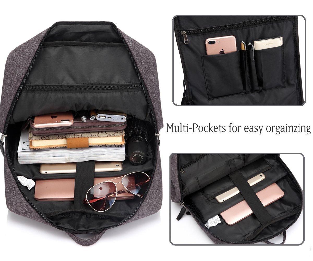 17inch Laptop Backpack, Vaschy Slim Business Travel Laptop Bag with USB