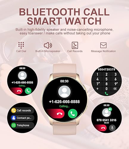 Miniatura 2 de Relojes inteligentes para mujer (respuestahacer llamadas), reloj inteligente HD de 1.32 pulgadas para mujer con control de voz AI, 20 modos