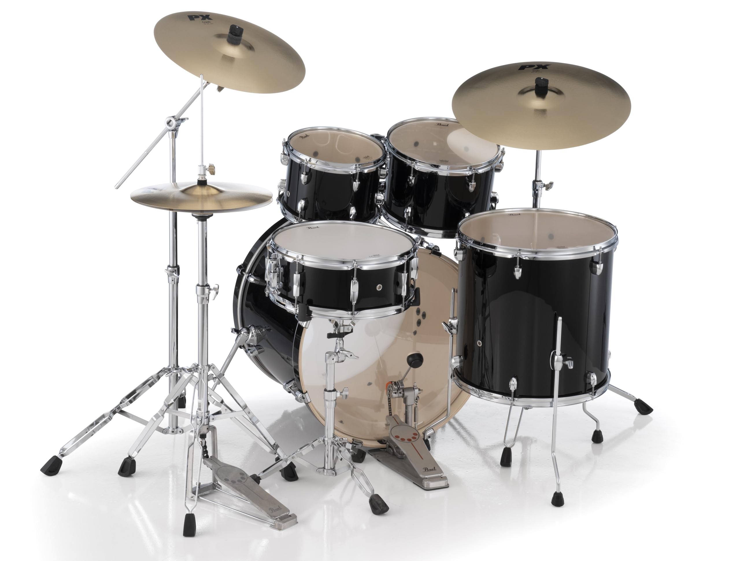 Export 5 Piece Shell Pack 22/16/12/10/14 Jet Black with Hardware
