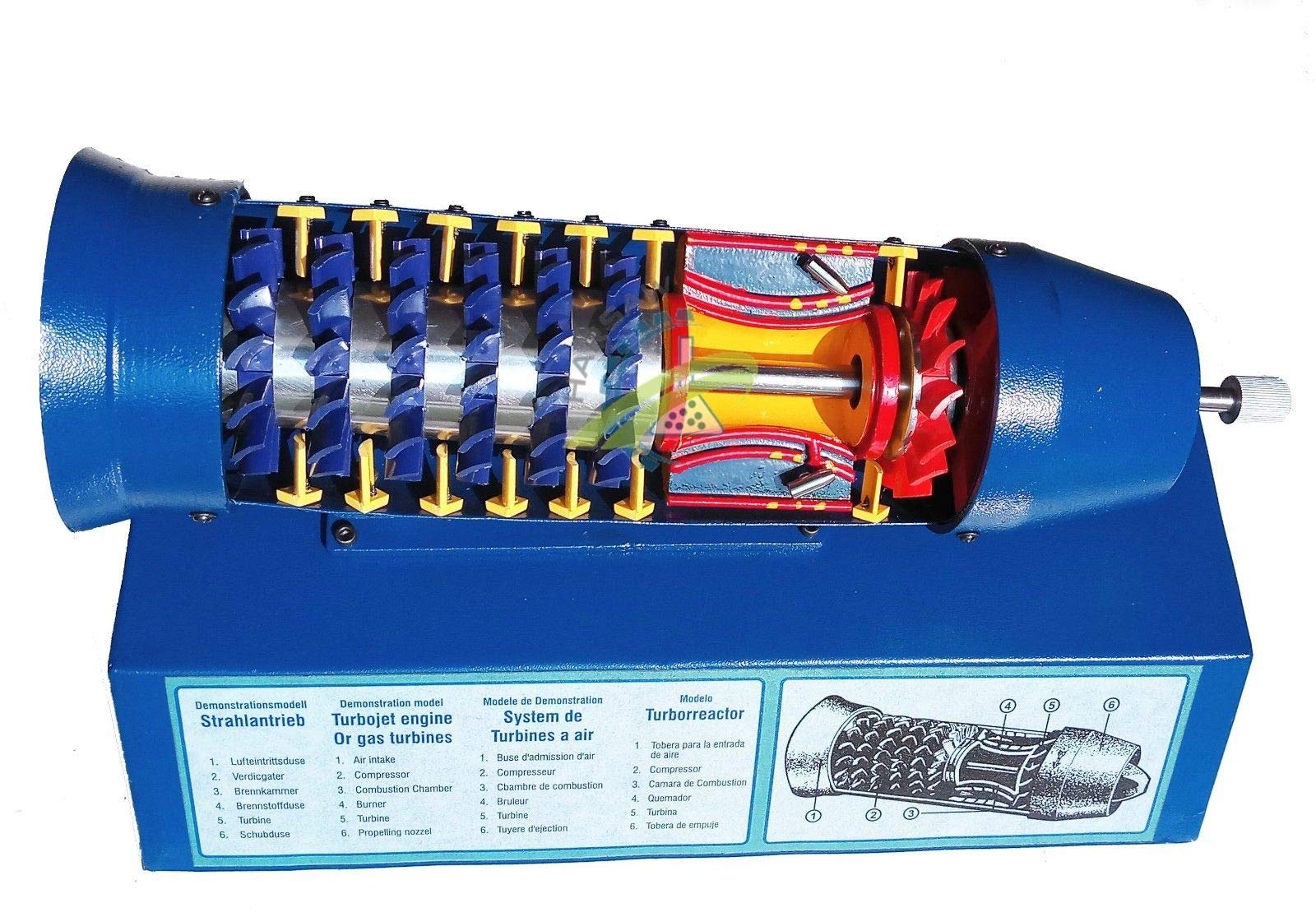 Buy Turbojet Engine Turbine Rotary Engine Cut Section Demonstration