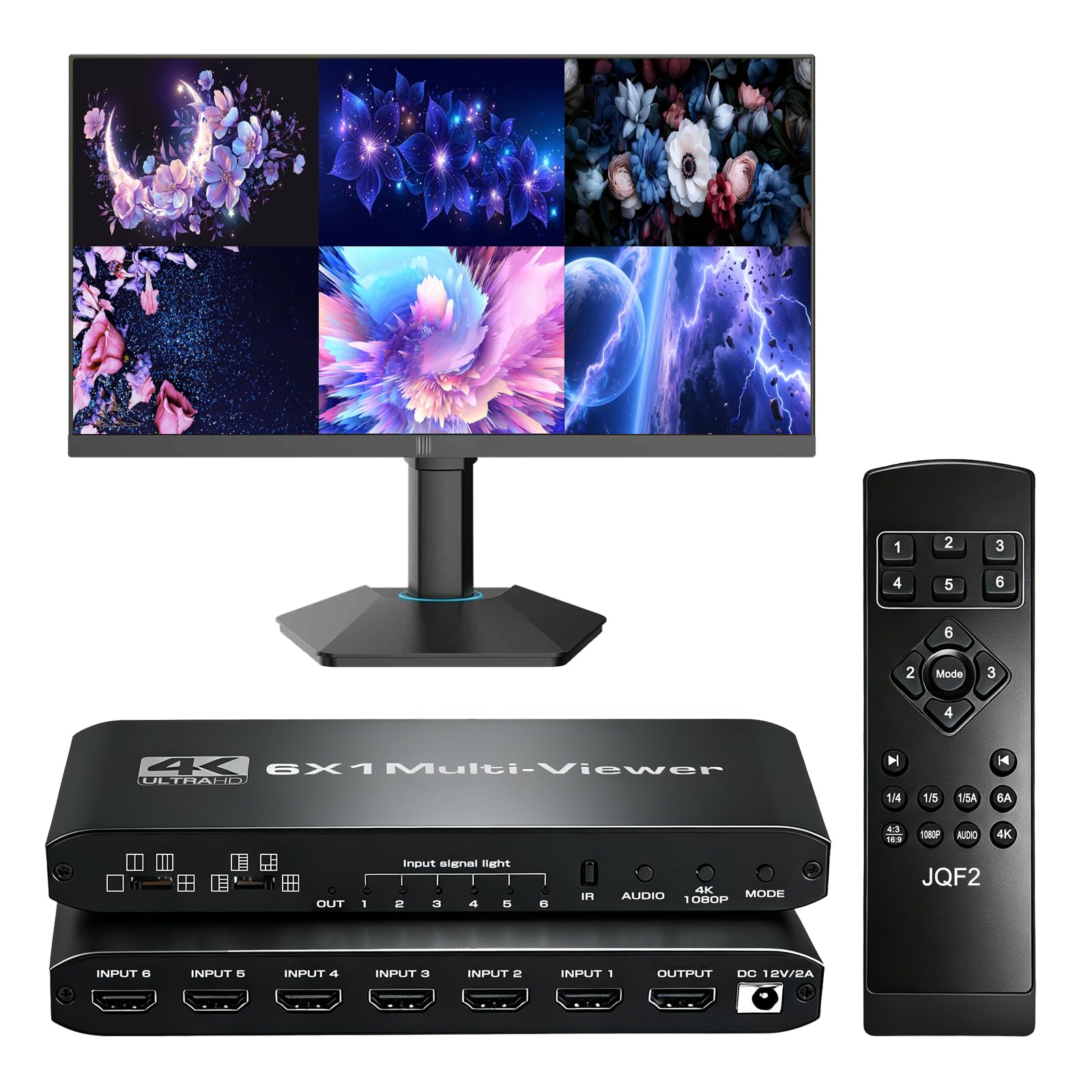 今週末限定お値下げ品　新品　ENBUER HDMI Multi-Viewer Amazon | ENBUER HDMI 画面分割切替器 6入力1出力 マルチビューアー 4K