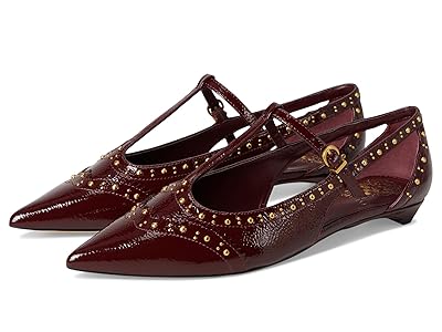 Vince Camuto Valkie Studded Kitten Heel T-strap Flat Mule Women