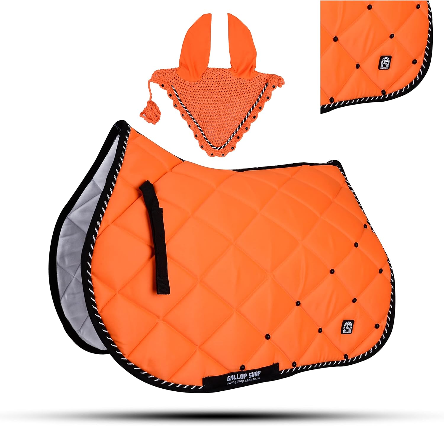 Numnah Horse Saddle Pad with Matching Ear Bonnet (Ship from USA)…