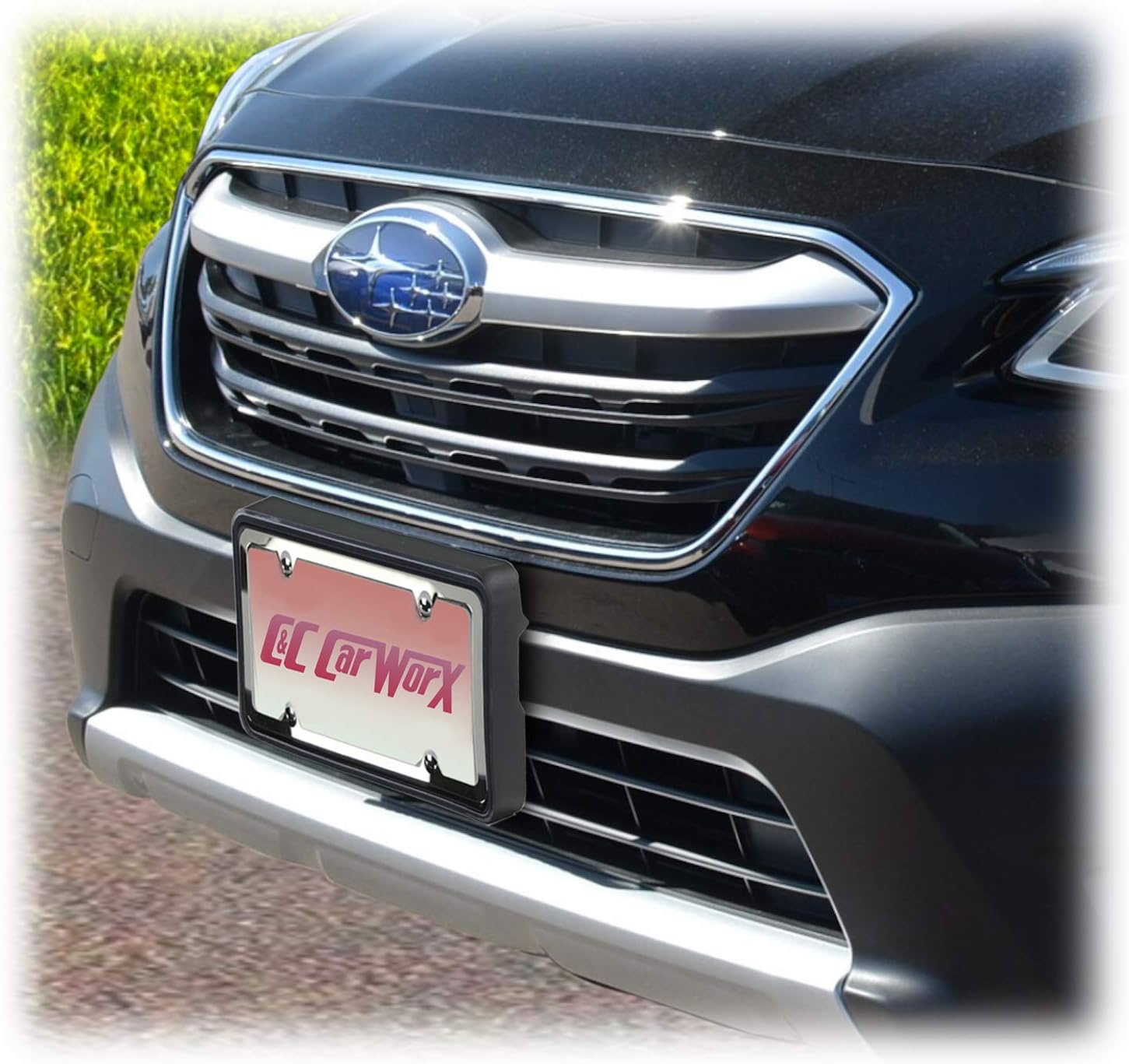 C&C Car Worx OW-20-FP-C Front+Rear License Plate Frame Bracket Mounts Compatible with 2020, 2021, 2022 Subaru Outback Wagon at a Special Bundled Discount - (Does NOT FIT 2022 Wilderness Edition)