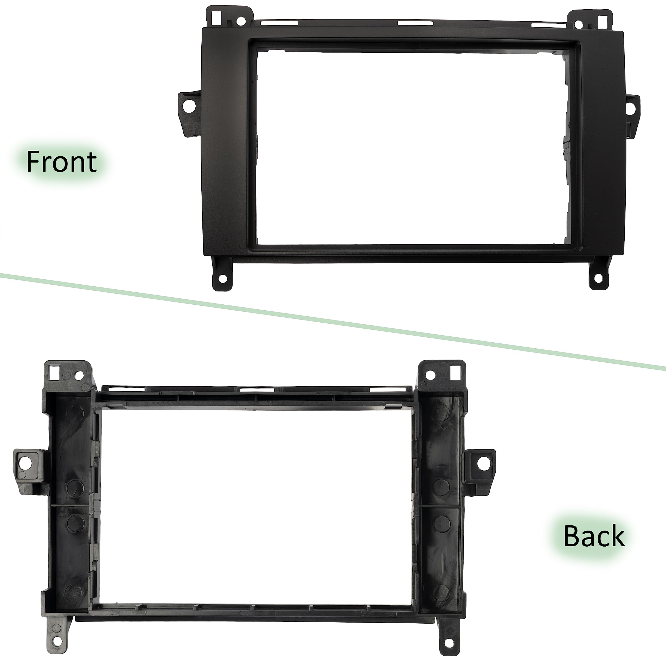 AERZETIX - C21493 - Mascherina telaio adattatore 1 DIN per autoradio - copertura in plastica - colore nero - compatibile con Mercedes A-Classe ( W169) B-Classe (W245) Sprinter