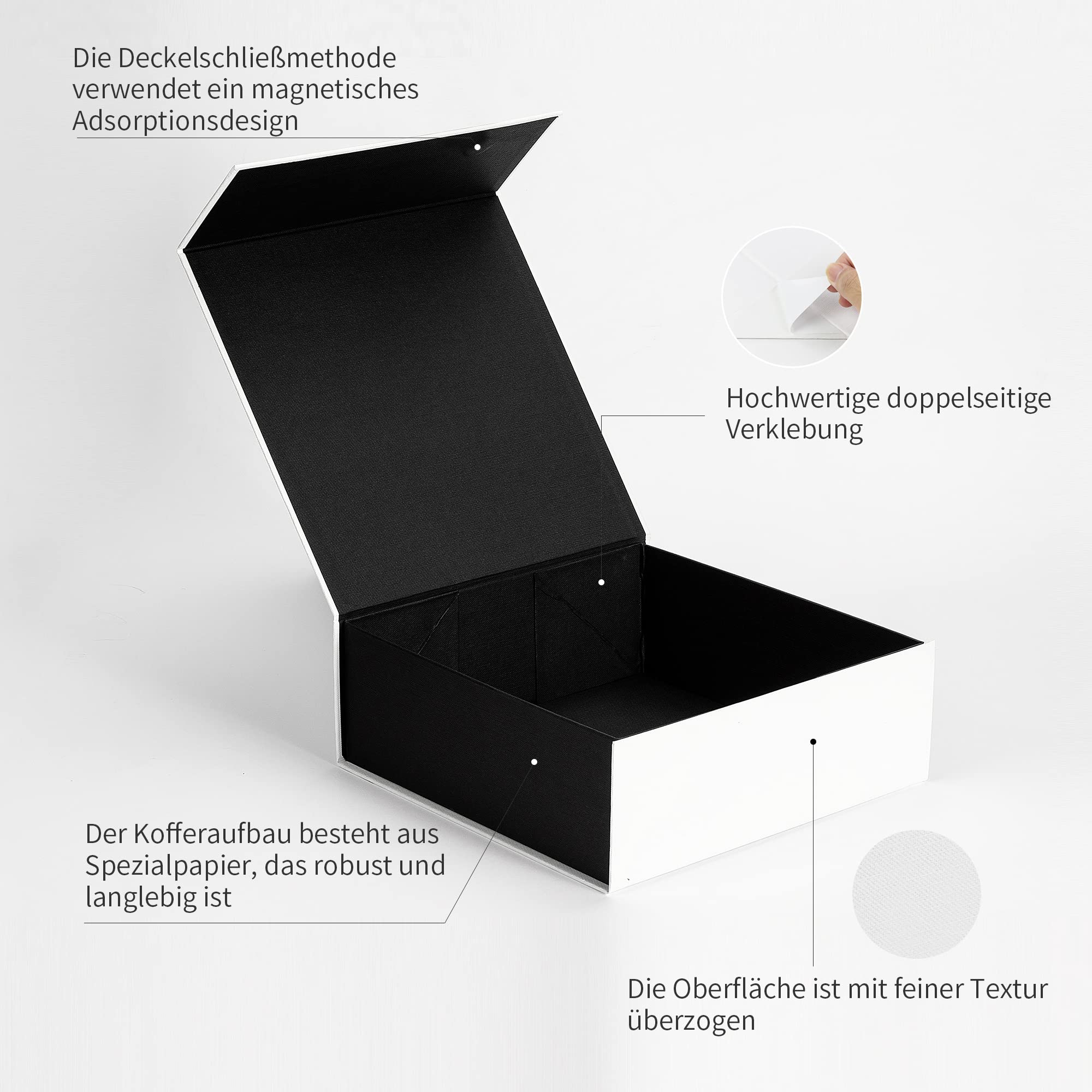 ADEL DREAM Geschenkbox, faltende Geschenkbox, Kleidung Geschenkbox, Kleidung Geschenkbox (10 stück, Weiß)