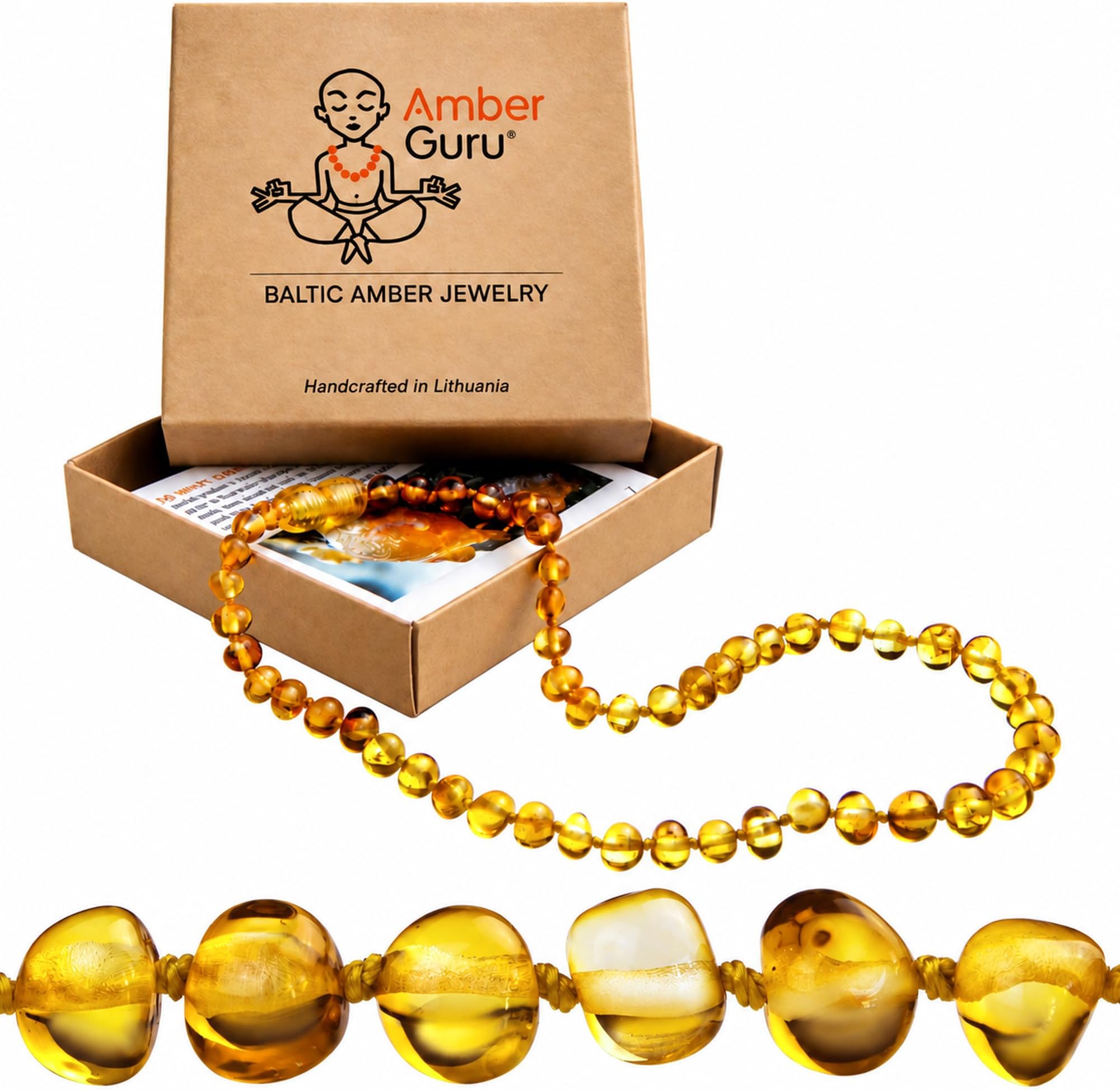 12.5-inch Baltic amber necklace