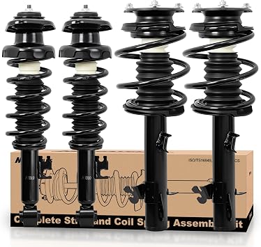 MOSTPLUS Front and Rear Struts Complete Assembly Compatible for 2002-2006 Mini Cooper 1.6L Struts w/Coil Spring Assembly Shocks Absorber 172266 172265 171112L 171112R