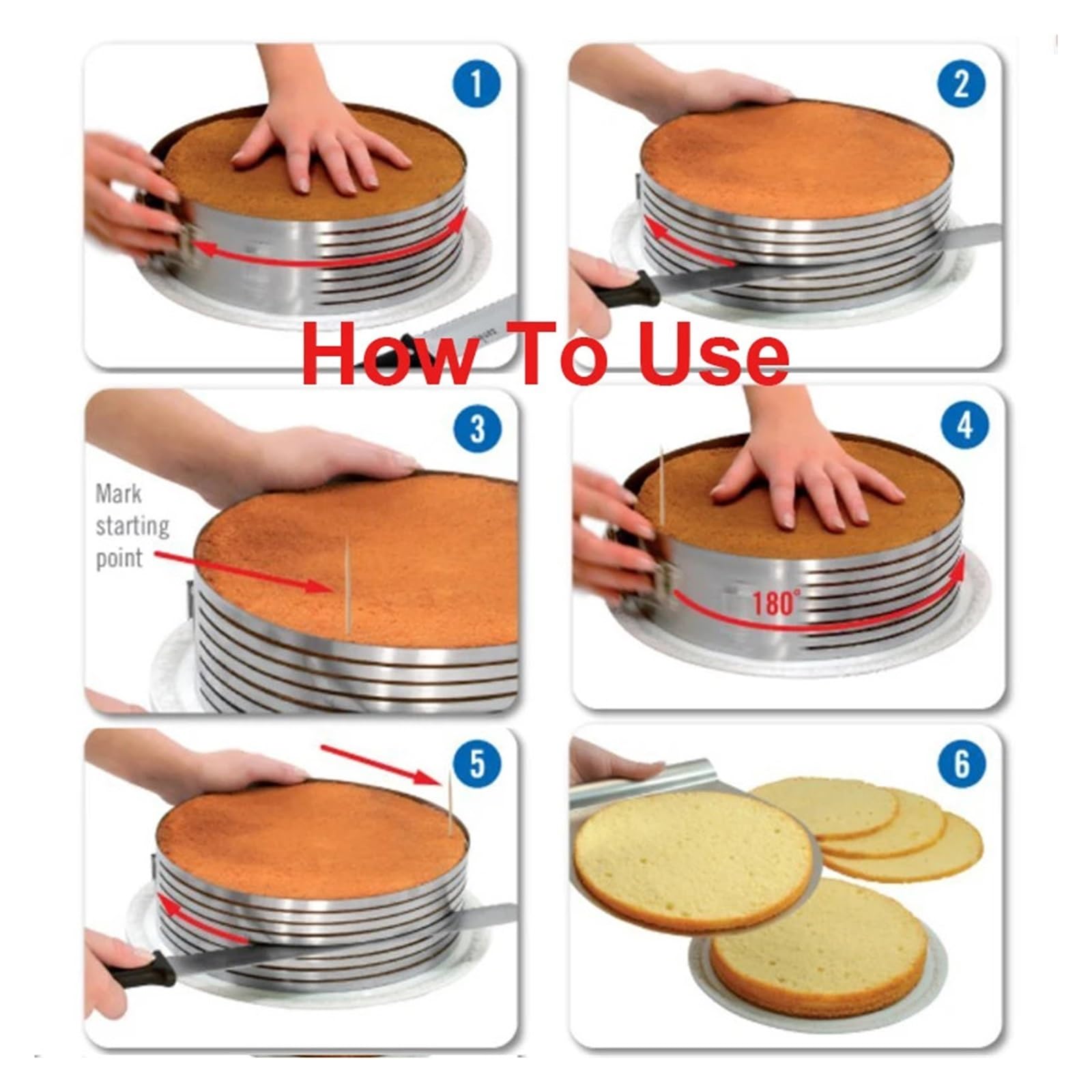 Anillo para Mousse de Acero Inoxidable Molde retráctil de Acero Inoxidable for Hornear Mousse, Molde for Tartas, Ajustable for