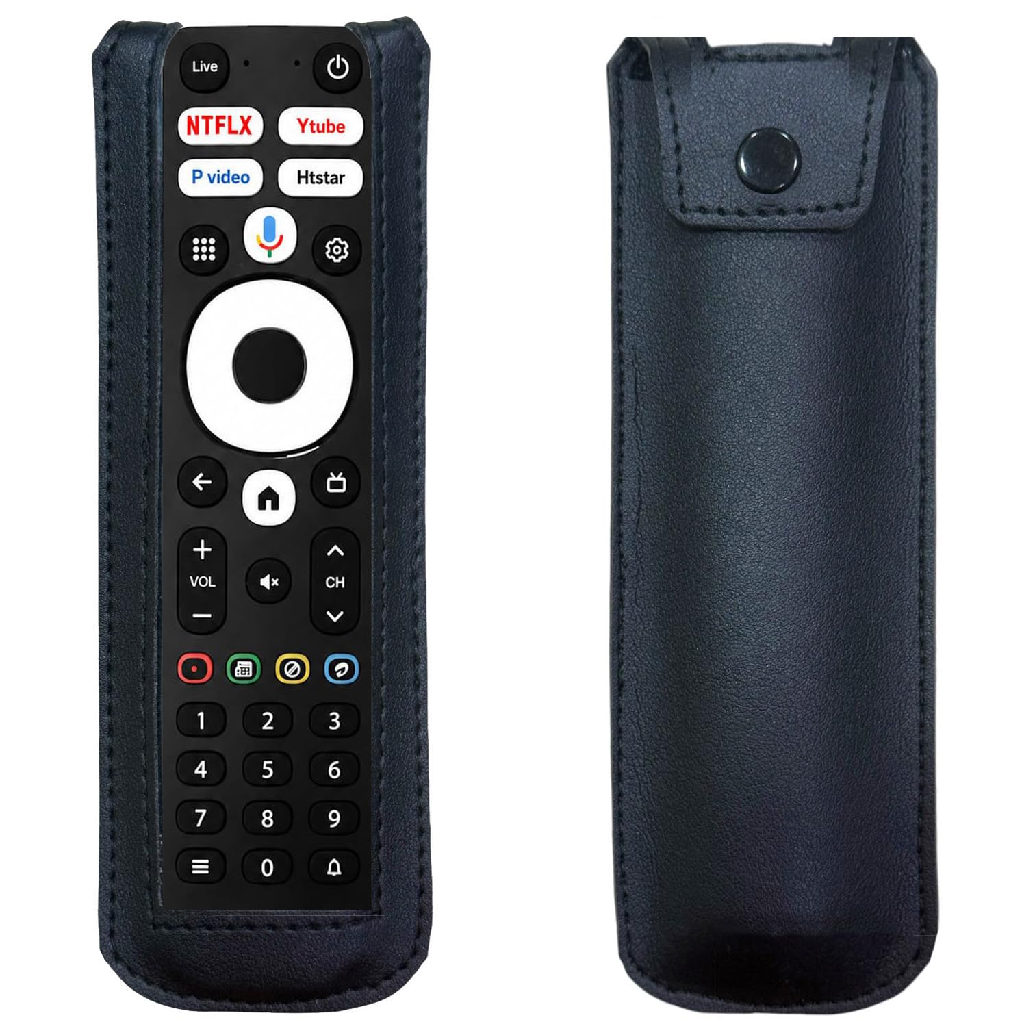 Zaoma Flip Case Cover Compatible for Remote of Airtel Xstream IP TV Remote Control Suitable for Smart Xstream IPTV Set Top Box Remote Control PU Leather Cover Holder (Black)-image-12
