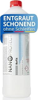 Nanoprotect Holz Refit | Holzreiniger und Holz-Entgrauer | 1 Liter für ca. 5-6 m² | Restaurieren ohne Schleifen | Frei von Oxalsäure