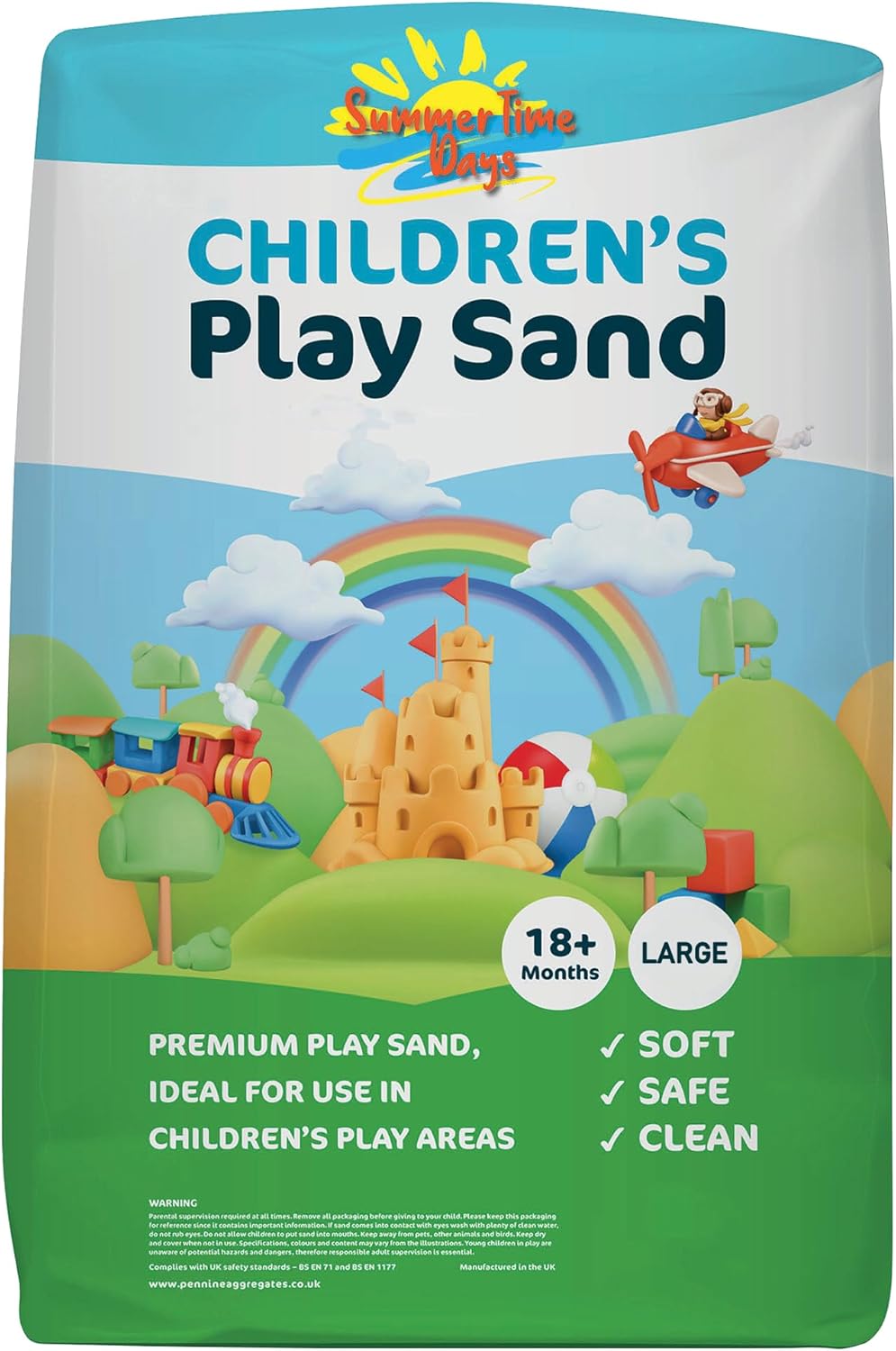 Laeto Summertime Days Extra Large Bag of Play Sand for Kids Soft Play