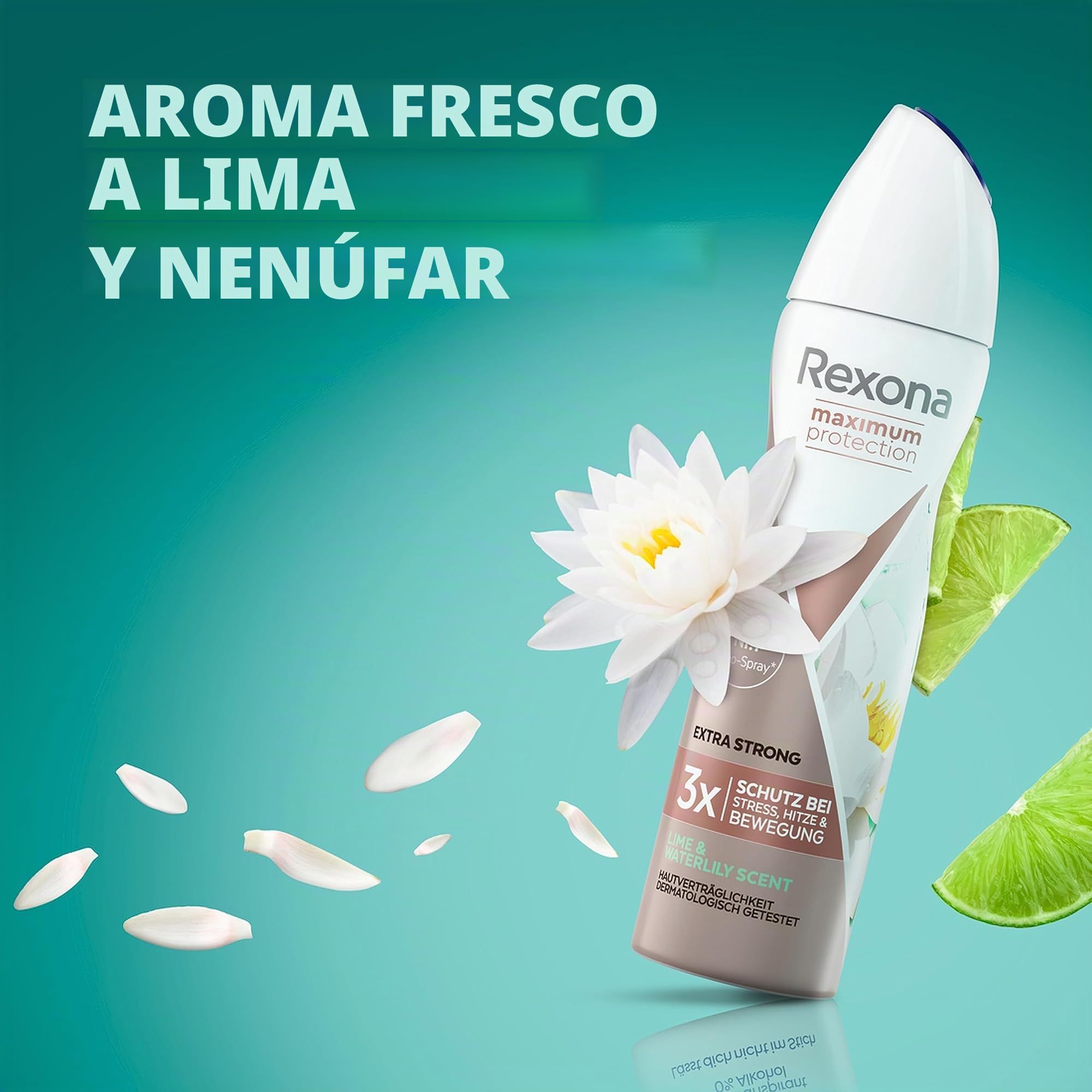 Rexona Maximum Protection - Aerosol antitranspirante con 48 horas de protección contra la sudoración intensa y el olor corporal, 150 ml, 6 unidades