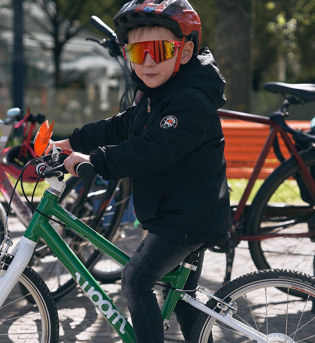 SEKKAF Lunettes de soleil de baseball pour enfants, lunettes de soleil de sport pour garçons et filles, lunettes de cyclisme, lunettes de protection UV400