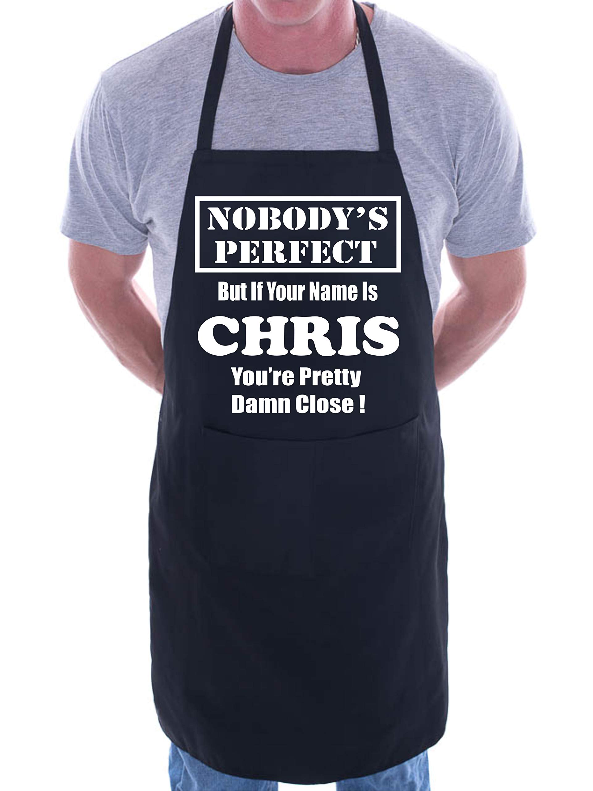 Print4U Mens Personalised Apron Any Name Chris Black