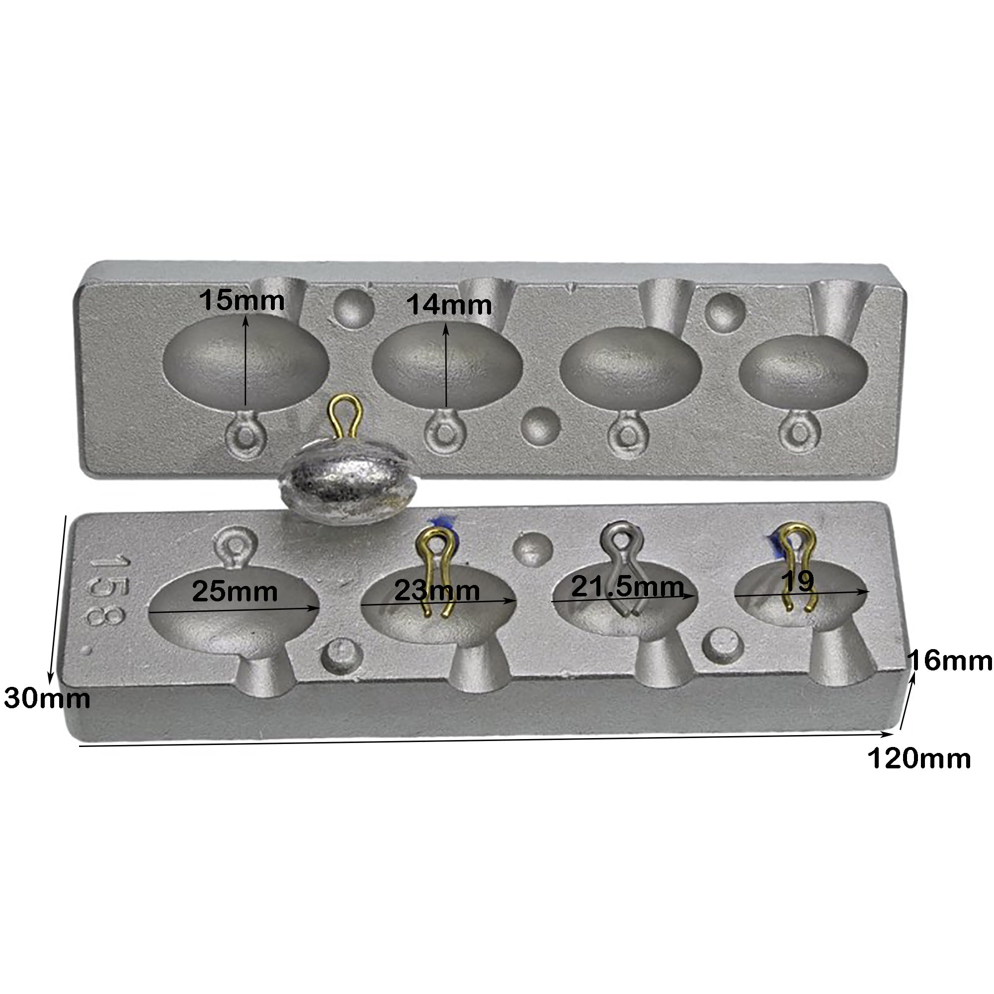 Tondo Backweight Sinker Pesca stampo 25-35-40-50g Carp Fishing
