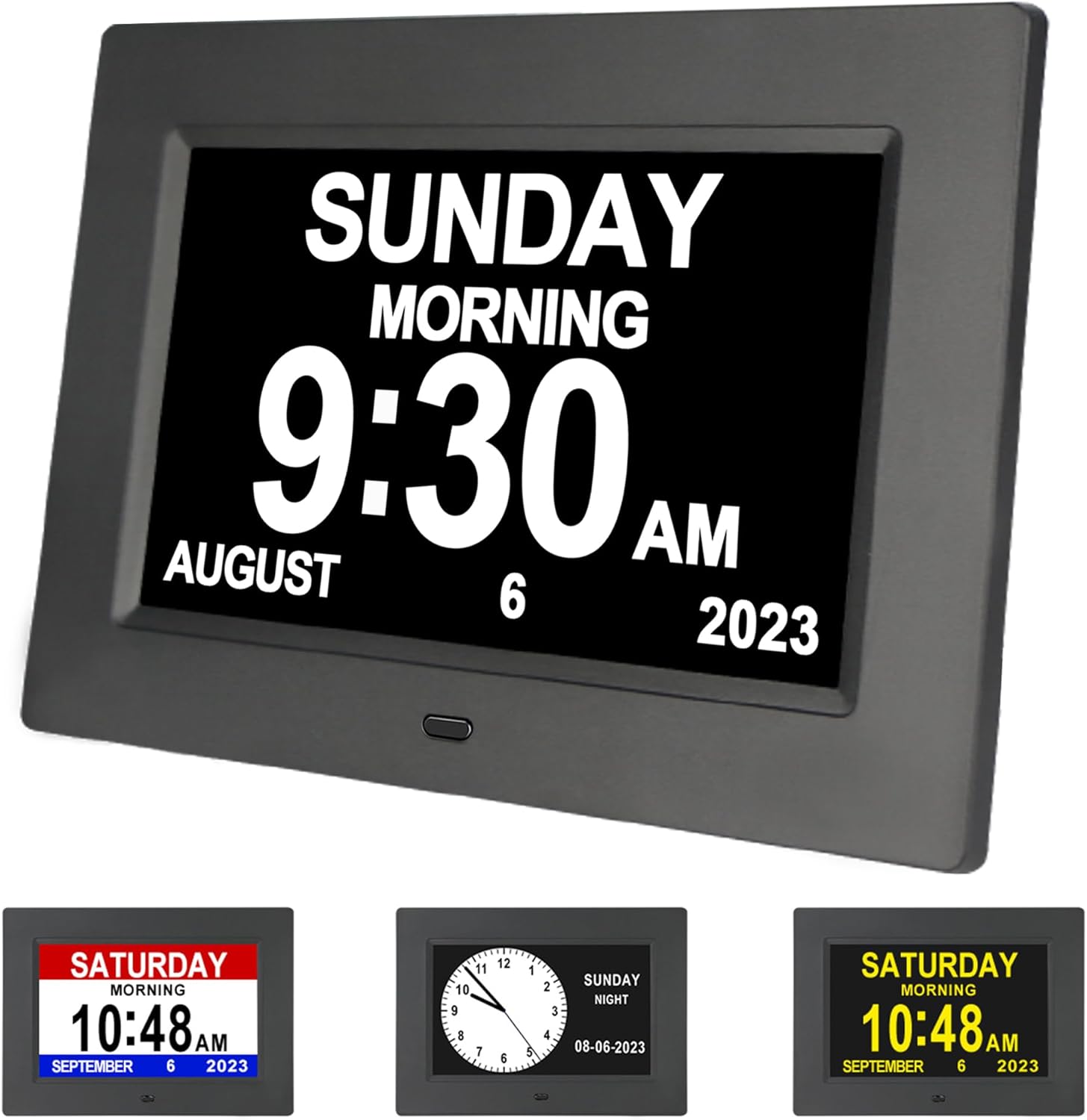 Digital Dementia Clock for Seniors with Time,Date,and Month Display.Features 12 Alarm Settings and 3 Display Modes.Ideal for Seniors,Individuals with Memory Loss,or Dementia Patients.White.