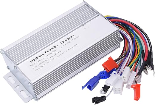 Qqmora Electric Motor Controller 48V 60V 64V 1000W 1500W Brushless Speed Controller for Electric Scooter and Tricycle High Power Durable Metal Construction