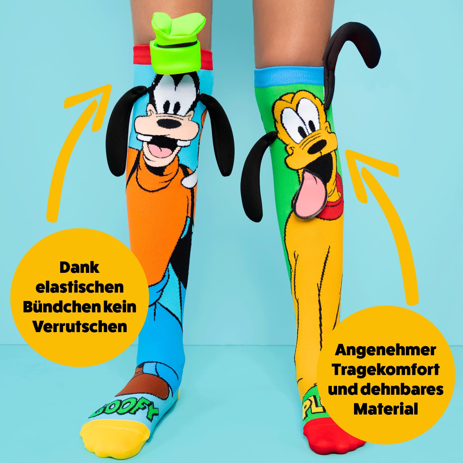 Madmia Dziewczęce skarpetki Disney Pluto & Goofy para skarpetek, kolorowe, 6-99, kolorowy, 6-99