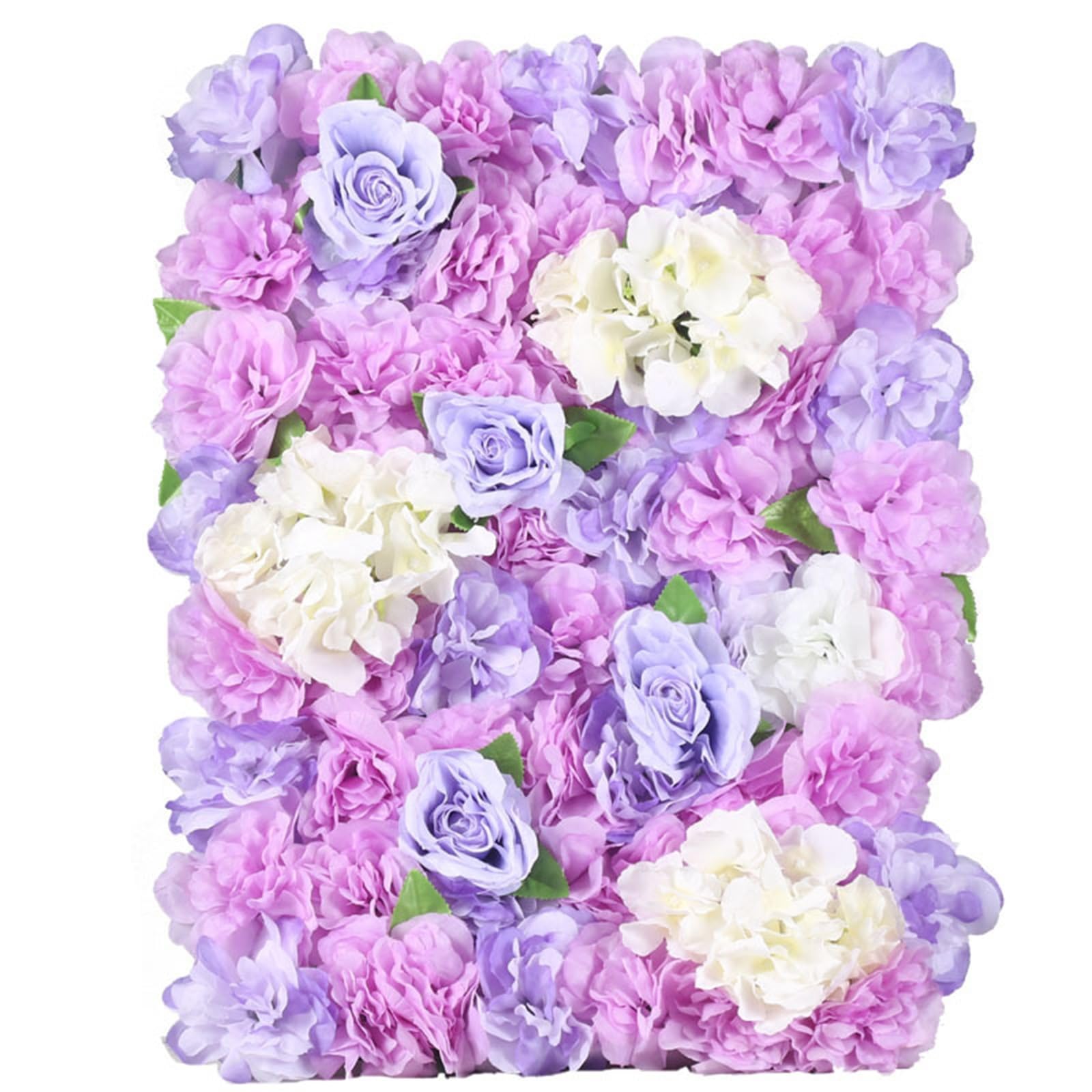 Mur de Fleurs Artificielles 3D Violet Panneau de Roses 40x60 cm